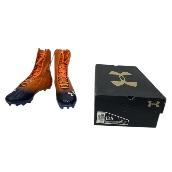 Under Armour Other - NEW Mens UA Highlight Comp Fit Football Cleats Orange Blue 1236542-800 Sz 13.5